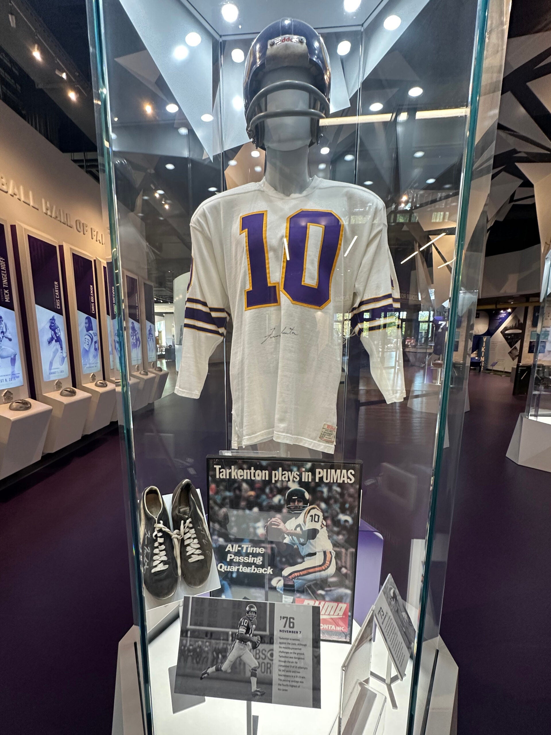 Fran Tarkenton exhibit. 