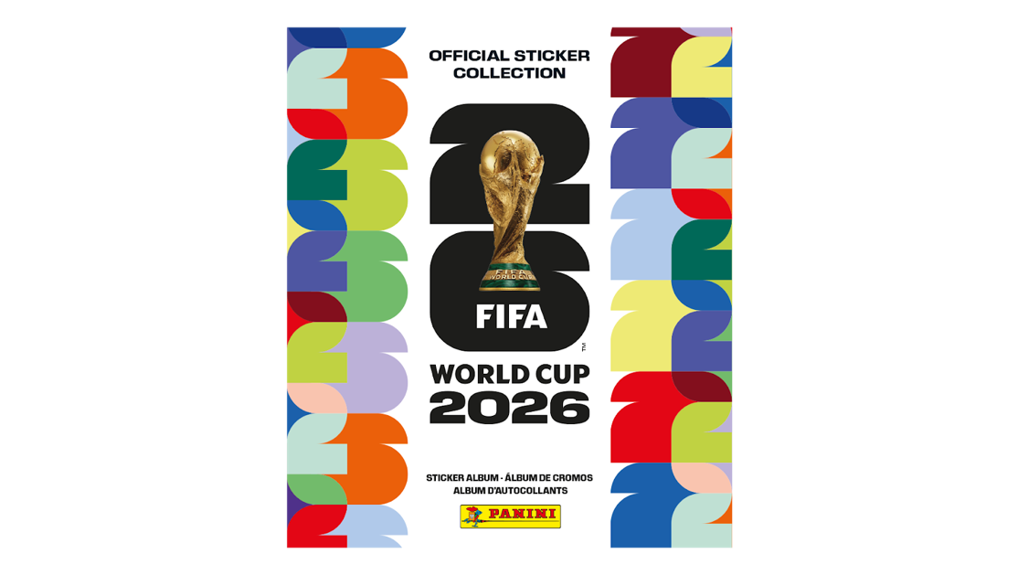Panini 2026 World Cup stick album cover for U.S. and Canada.