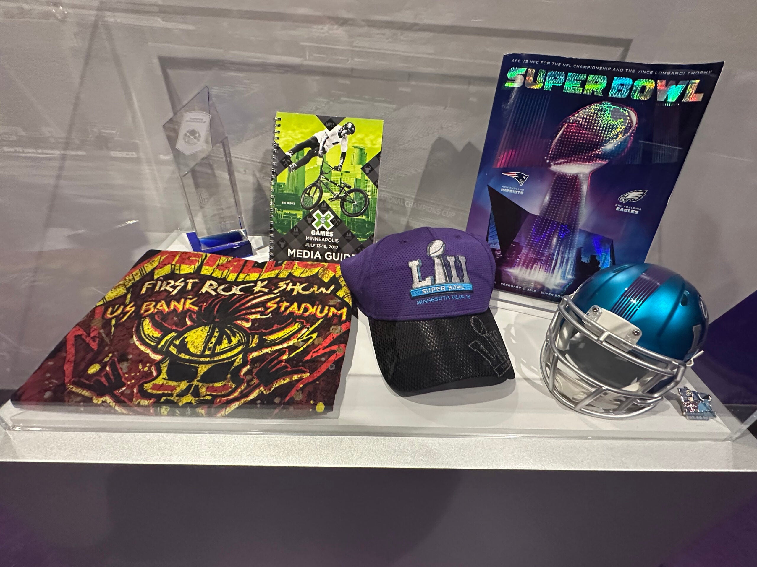 Minnesota Vikings Super Bowl memorabilia. 