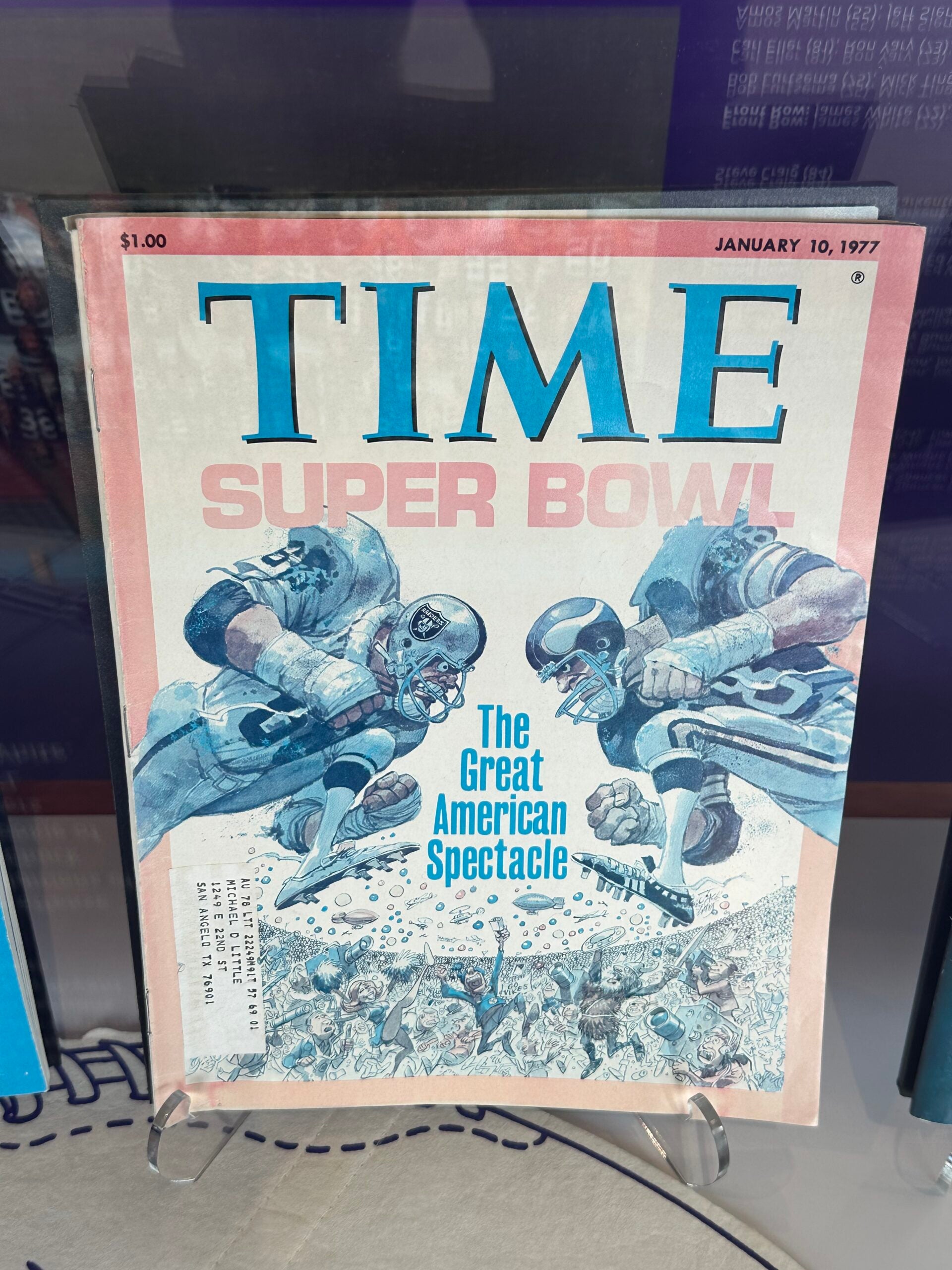 1977 Tim magazine Super Bowl cover. 