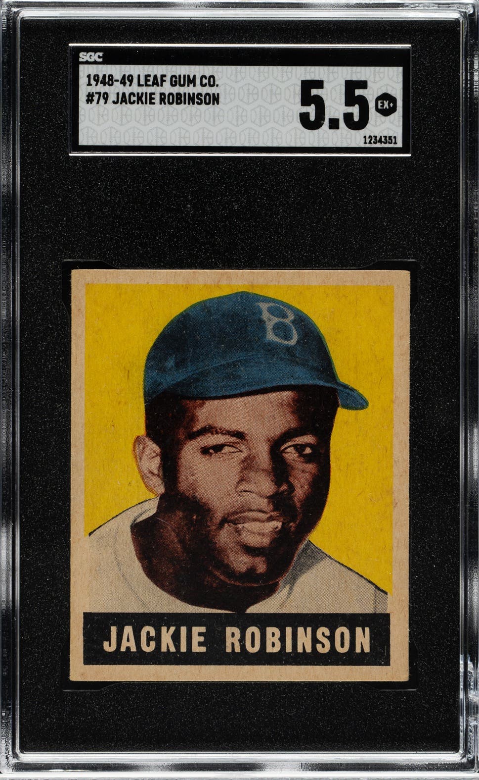 1948-49 Leaf Jackie Robinson Rookie card.