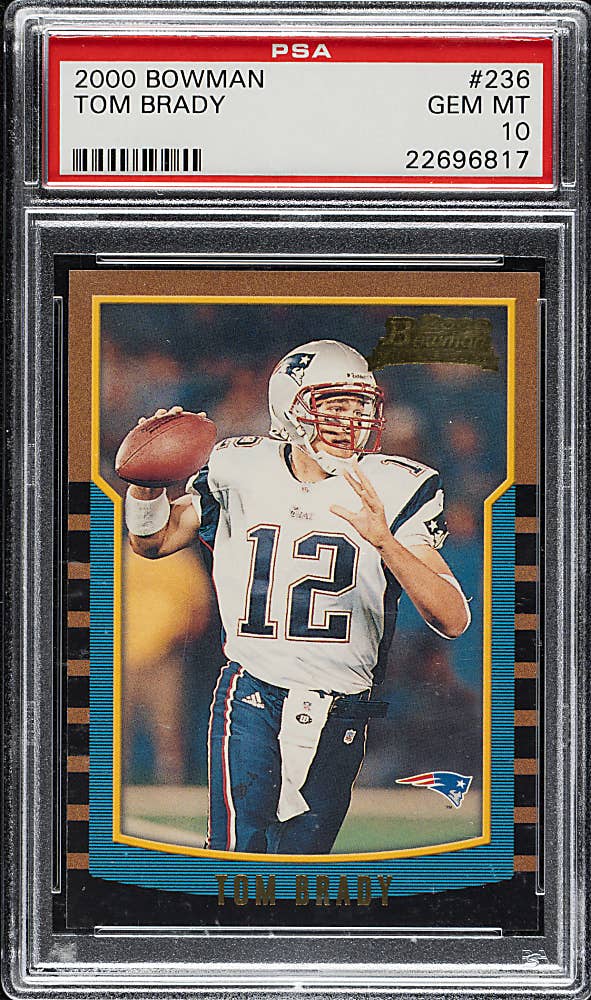 2000 Bowman Tom Brady rookie card.