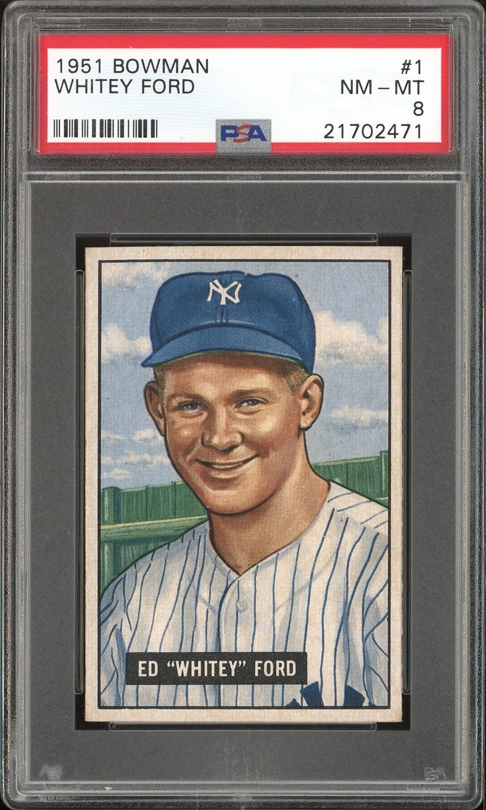 1951 Bowman Whitey Ford card.