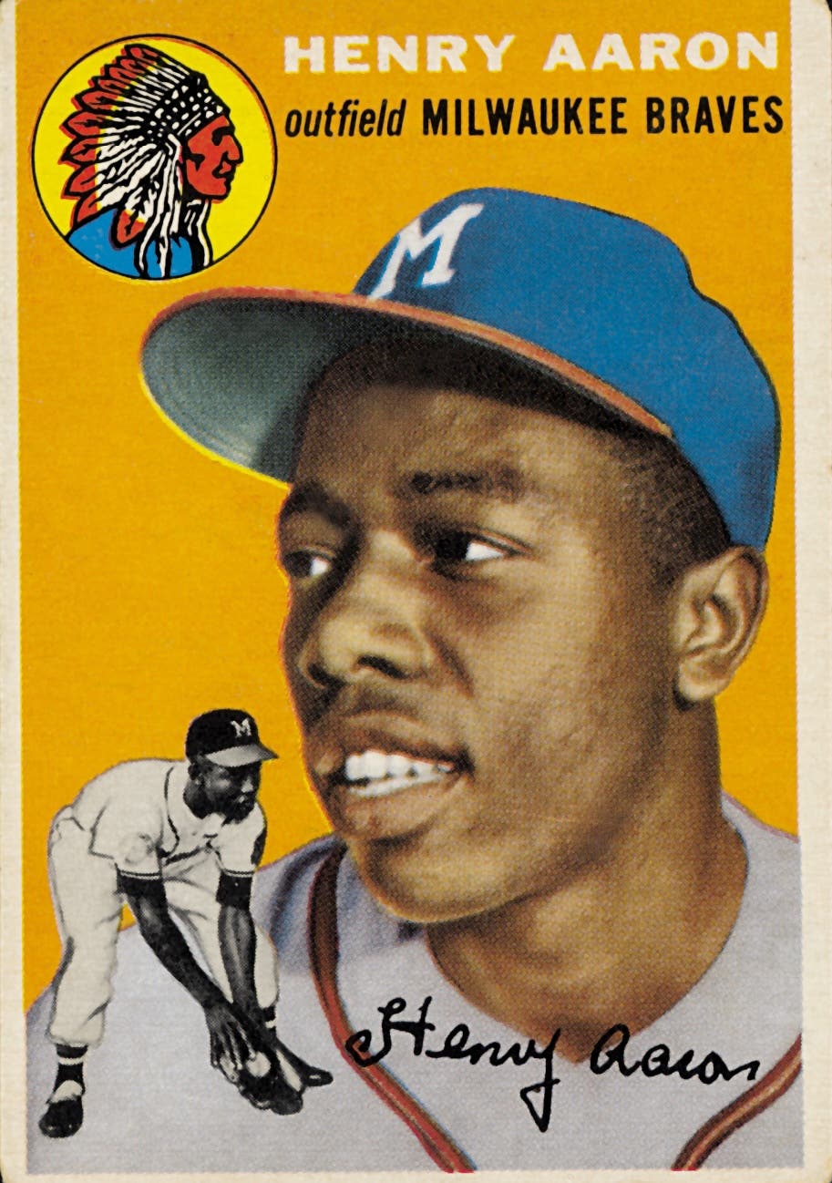 1954 Topps Hank Aaron card. Topps