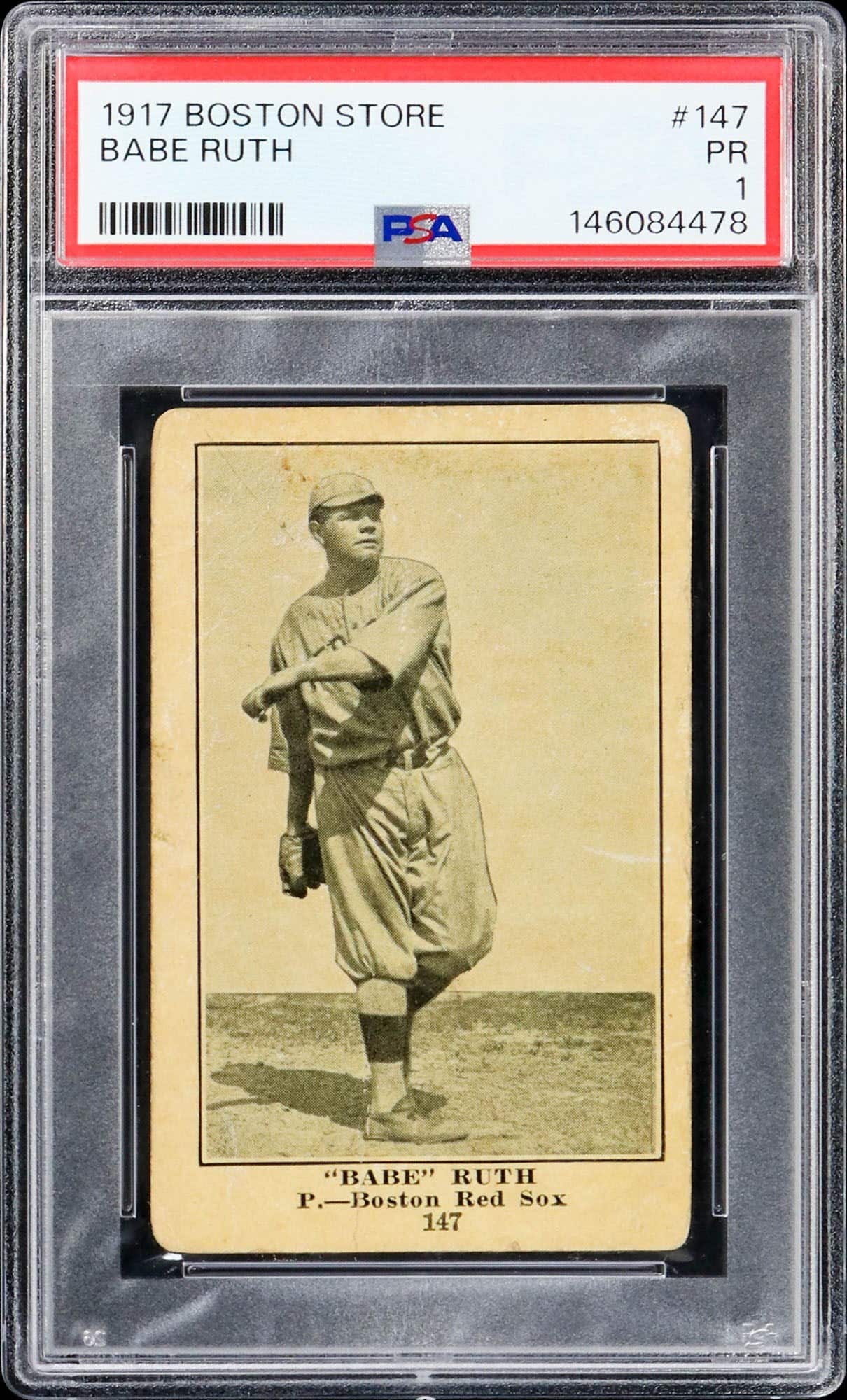 1917 Boston Store Babe Ruth card.