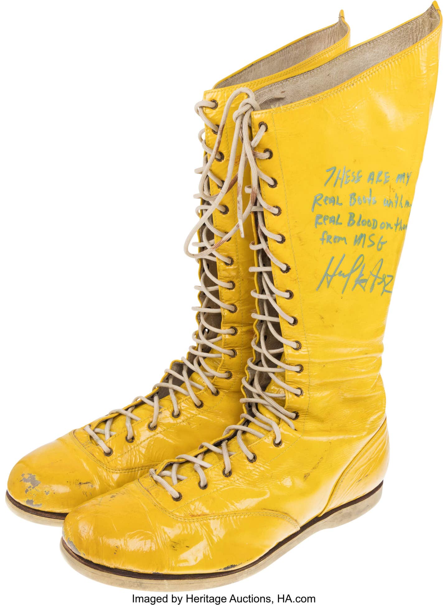 1985 Hulk Hogan boots from WrestleMania 1.