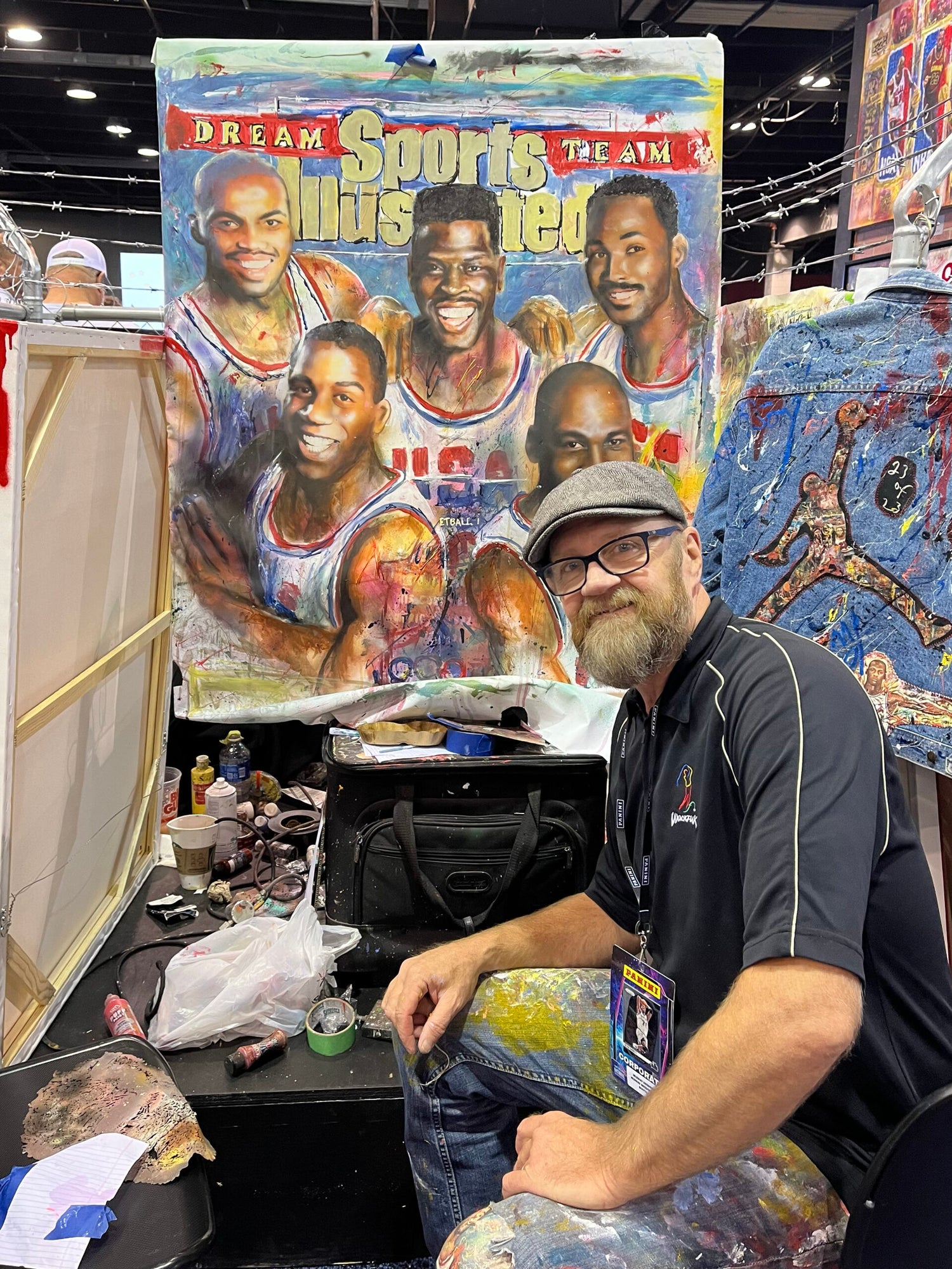 Artist Murray Henderson combines fine art and sports memorabilia to create unique, collectible paintings for athletes, collectors