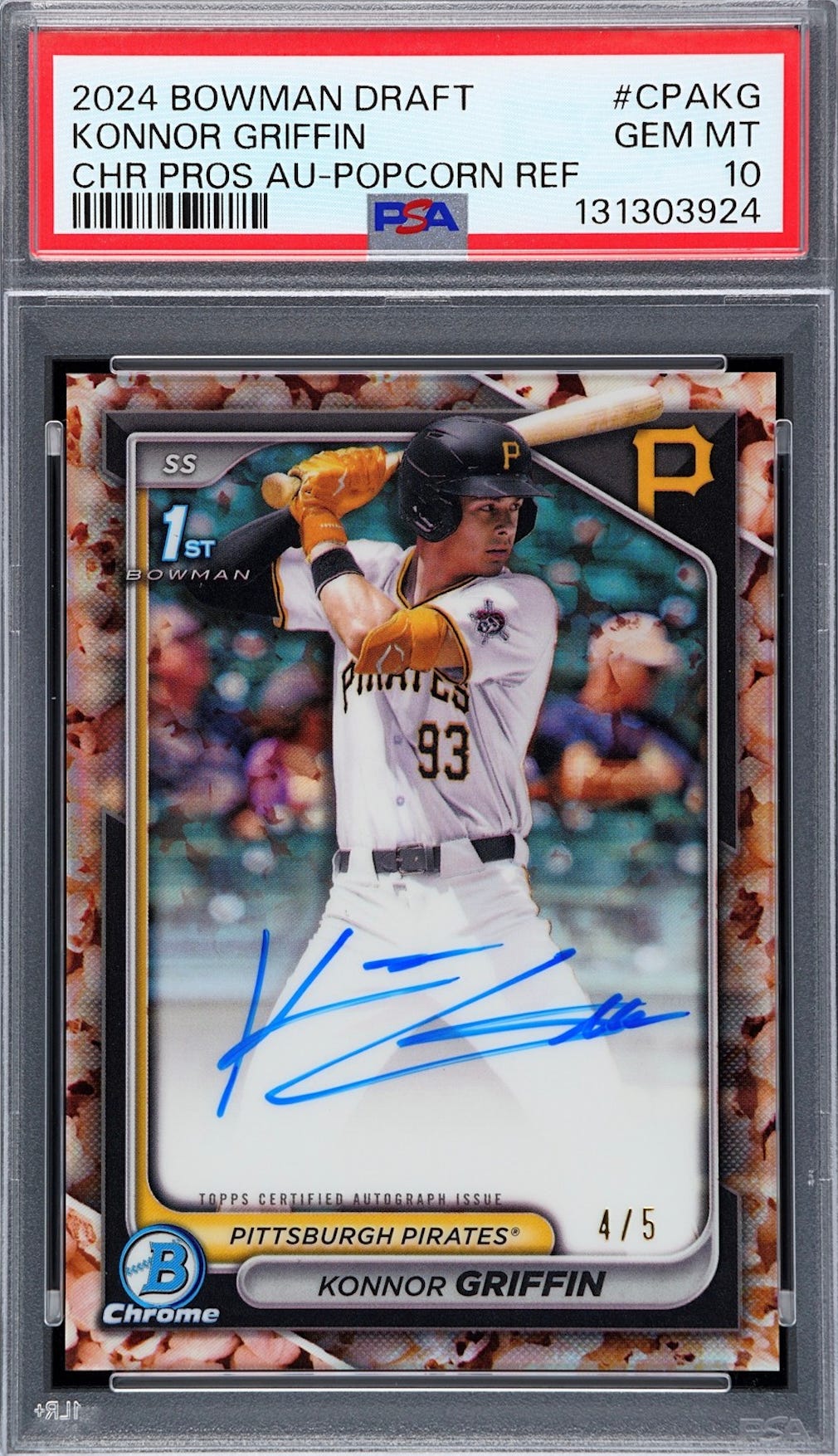 Bowman Chrome Konnor Griffin Popcorn Refractor.