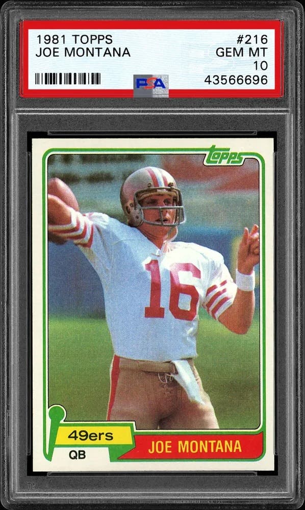 1981 Topps Joe Montana card.