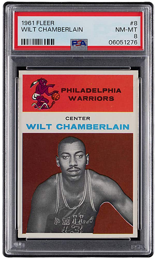 1961-62 Fleer Wilt Chamberlain rookie card.