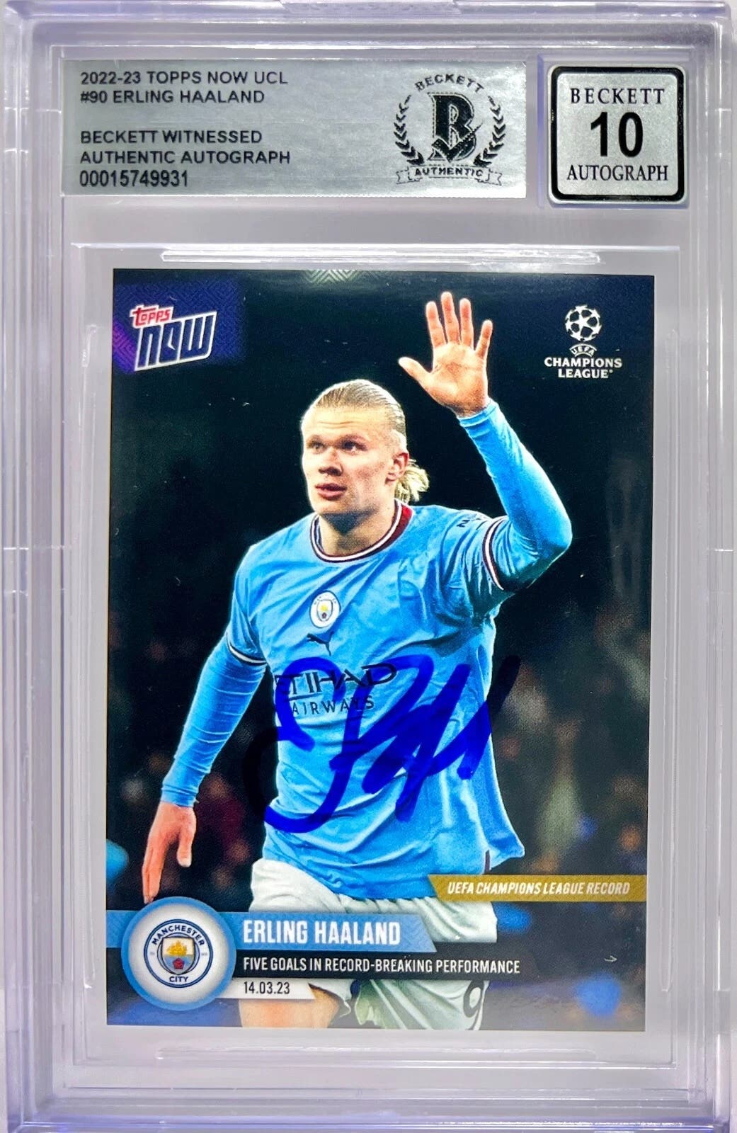 2022-23 Topps Erland Haaland card.