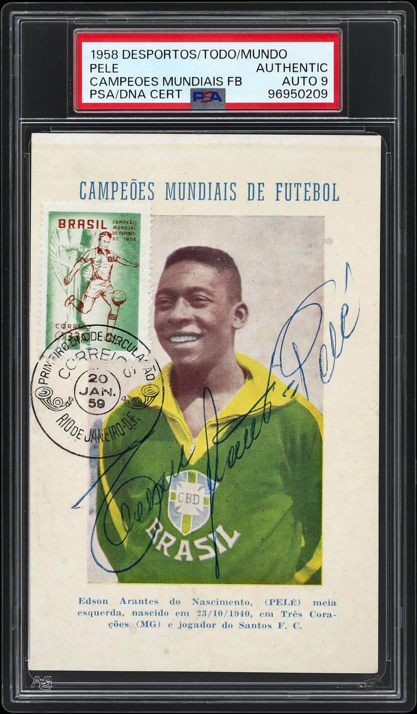 Historic Pelé cards, international stars headline World Cup soccer auction at Goldin