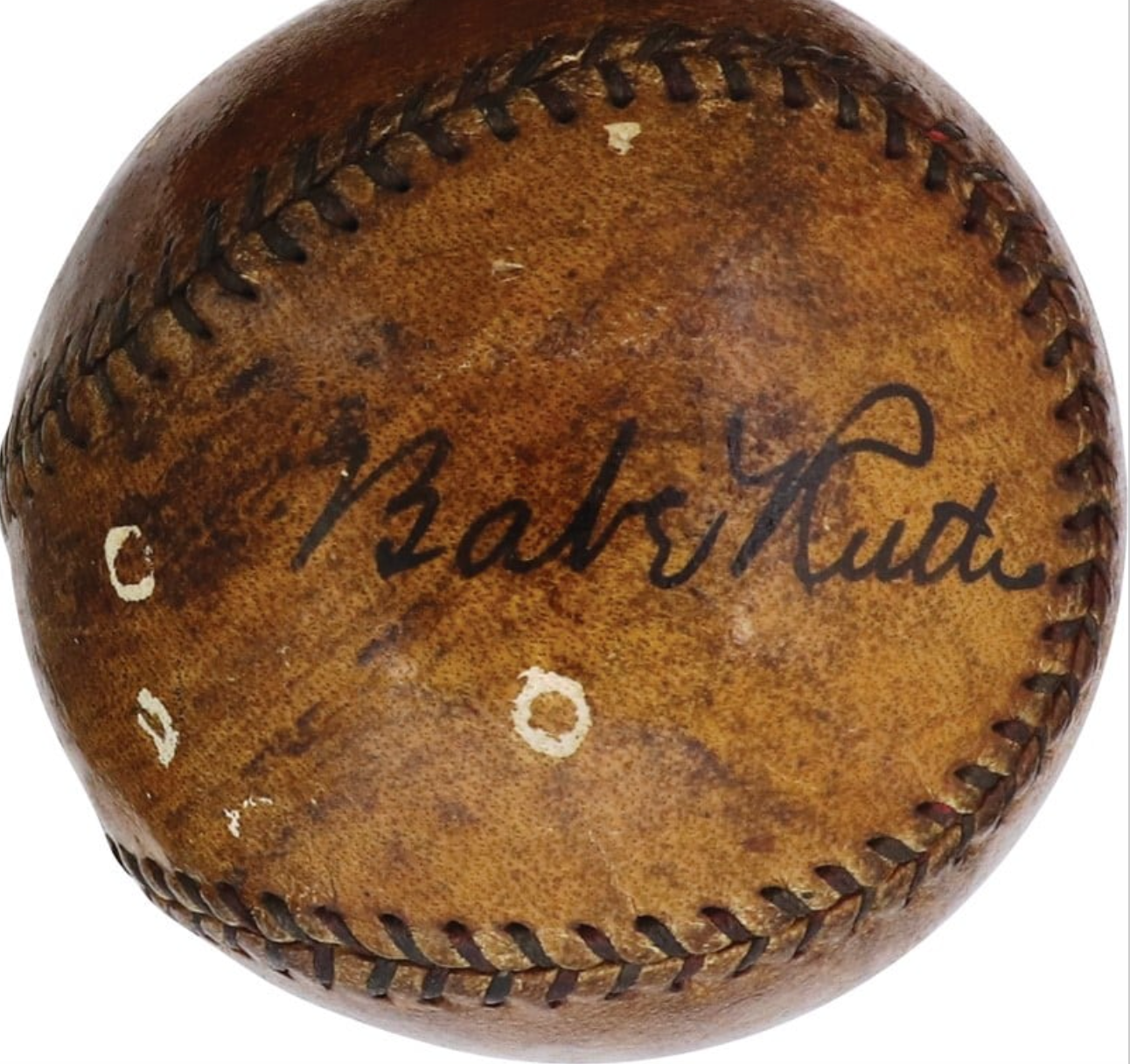 1929 Babe Ruth-signed baseball.