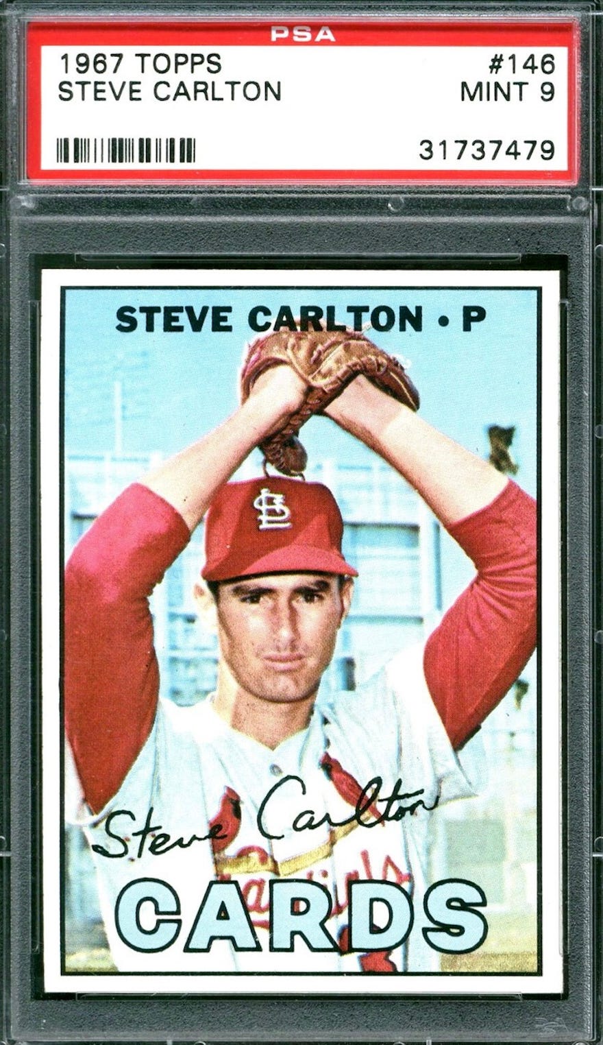 1967 Topps Steve Carlton card.