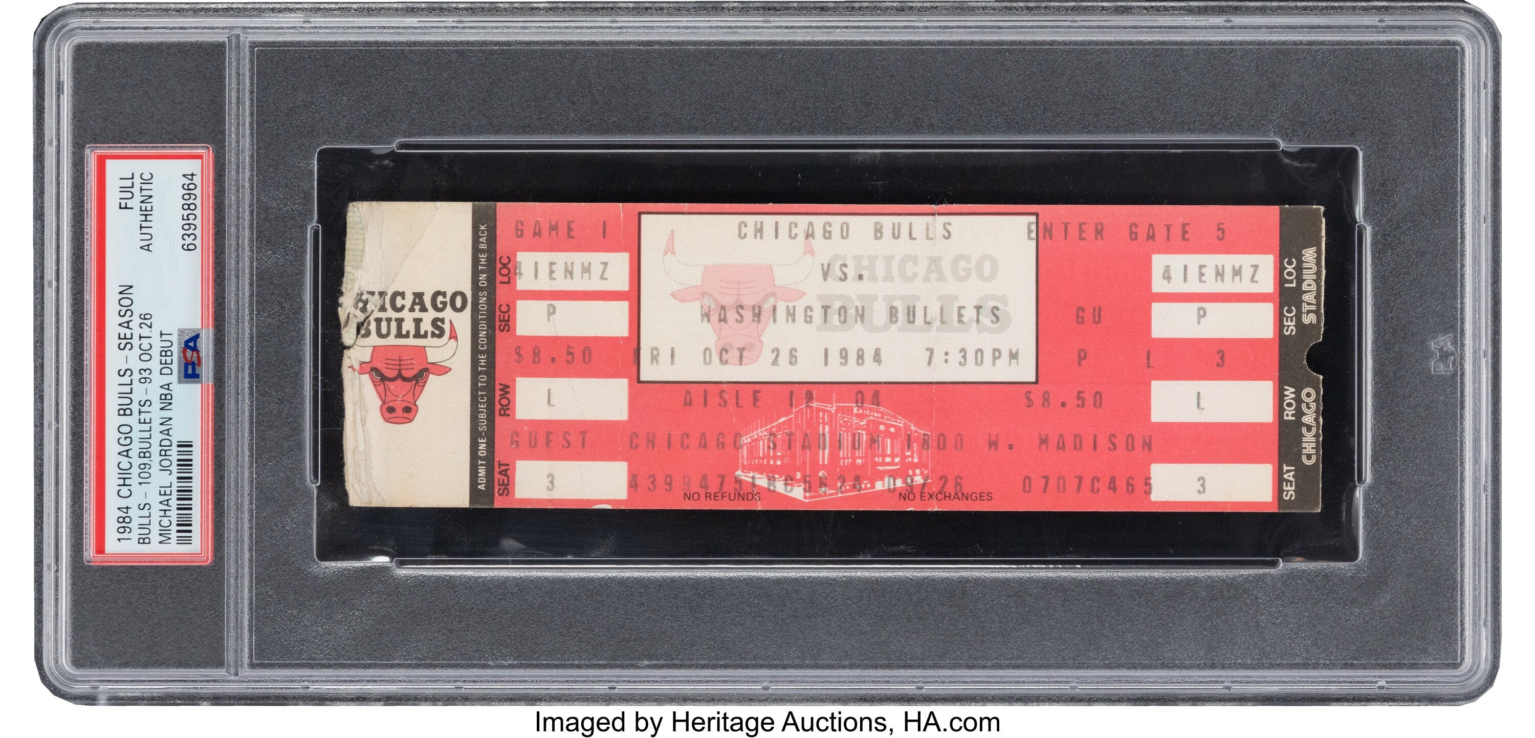Unused ticket to Michael Jordan's debut game sells for