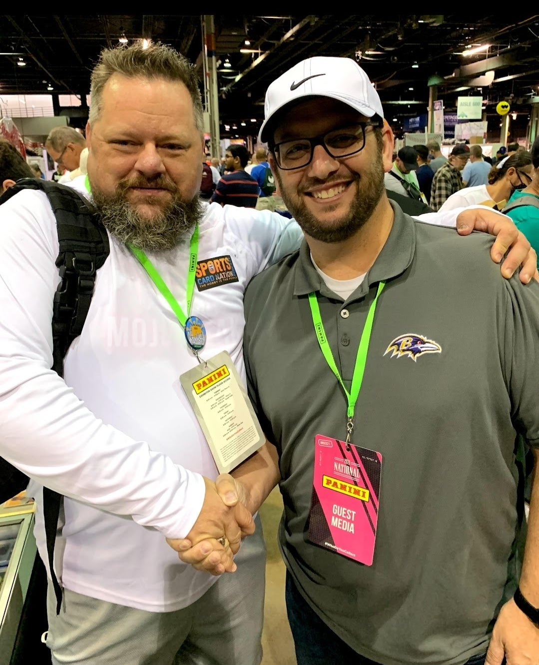 John Newman with friend and fellow collector Danny Black at The National. 