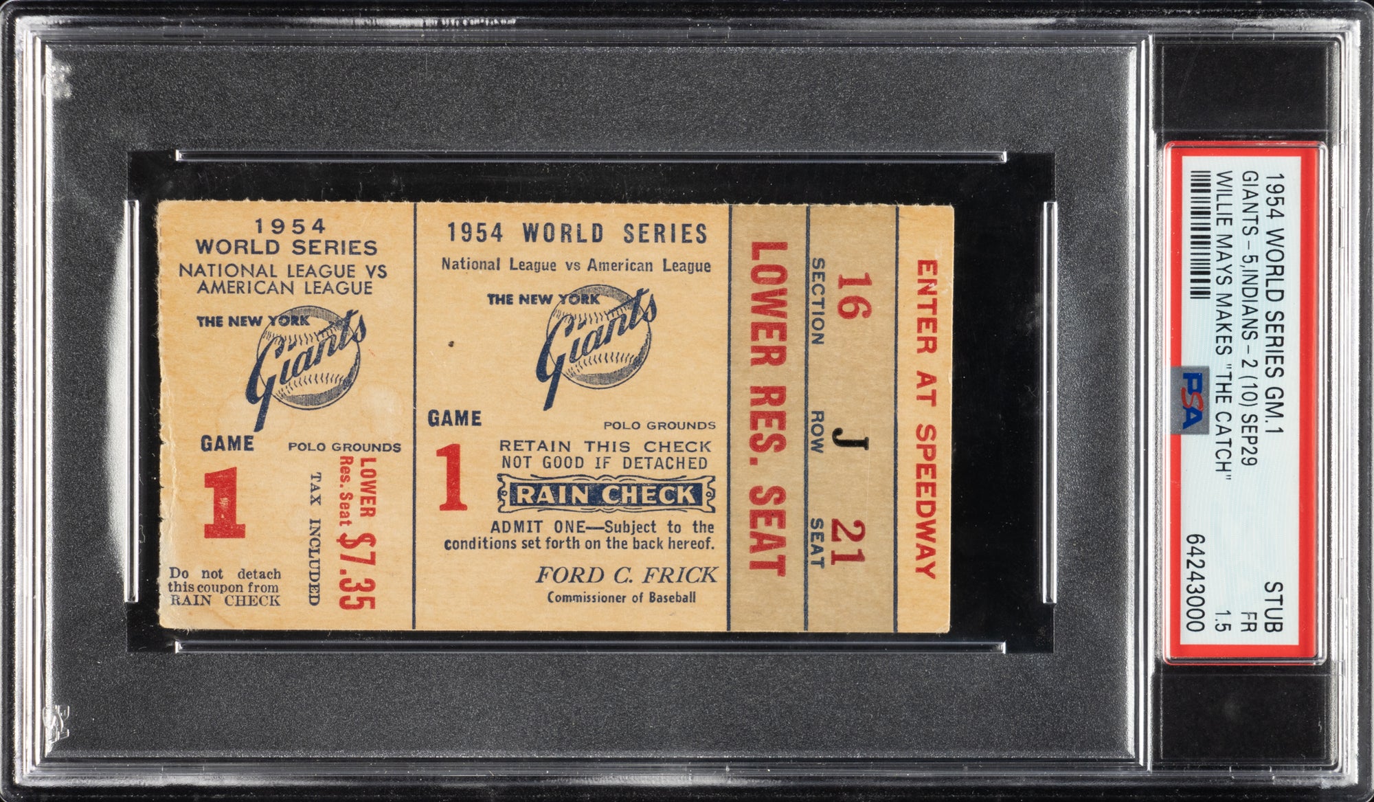 1954 World Series ticket, iconic vintage cards highlight REA auction