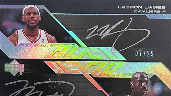 Holy grail Jordan/LeBron auto card draws 98 bids, big dollars