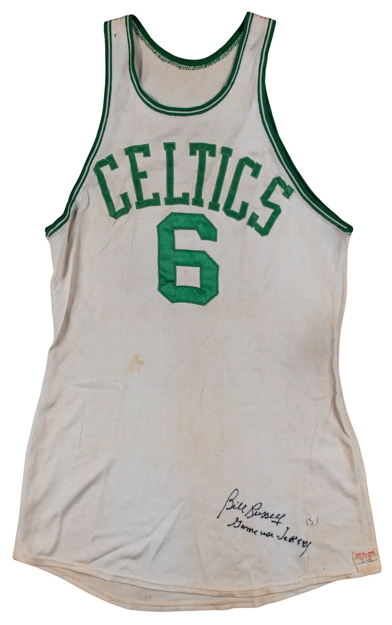 Historic Bill Russell jersey up for bid at Goldin - Sports Collectors ...